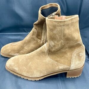 Aquatalia Women's Waterproof Zip Up Boots, Champagne Brown Size 12 M DM2024 NWOT